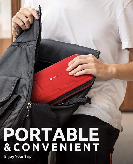 Mumba Carrying Case for Nintendo Switch OLED & Nintendo Switch 2017, [Plus Version] Portable Protective Travel Carry handbag Pouch for Blade/Battle Case [Large Capacity] (Red)