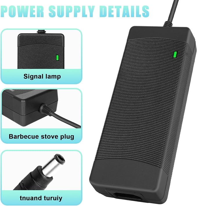 48v Power Supply /48V 2.5A Power Supply Adapter, DC Power Adapter for POE Devices, NVR DVR Network Switches