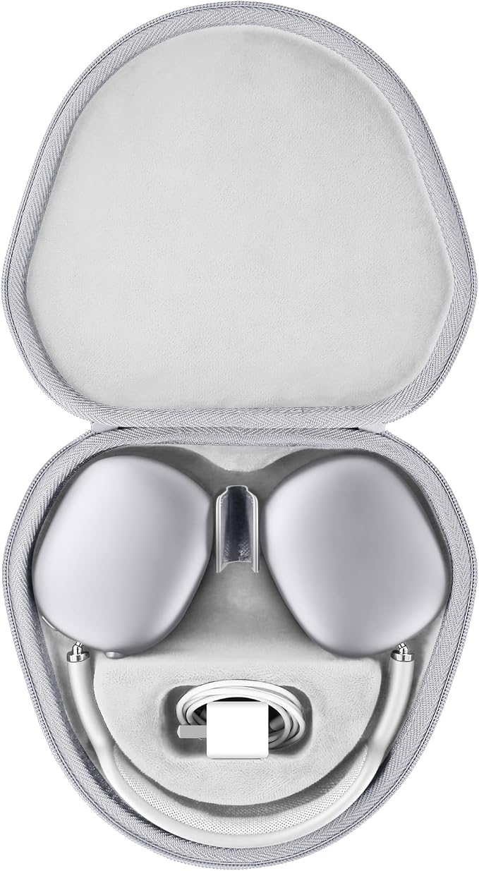 co2CREA Hard Case with Sleep Mode Replacement for Apple AirPods Max 2 / AirPods Max Wireless Over-Ear Headphones (White Case)