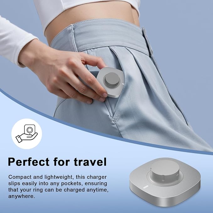 ZOOROO Charger Compatible with Aura-Ring 4 Size 13, Fast Charging Dock with USB-C Cable for Aura-Ring Accessories