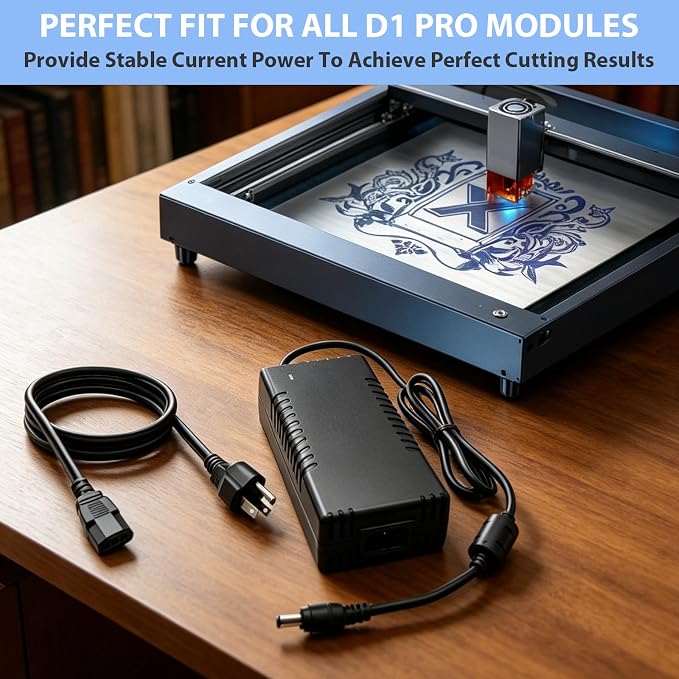 25V AC/DC Power Adapter Charger Compatible with XTOOL D1 Pro, 2W 20W 40W Laser Engraver and Cutter Machine Modules Power Supply Cord Cable Charger PSU