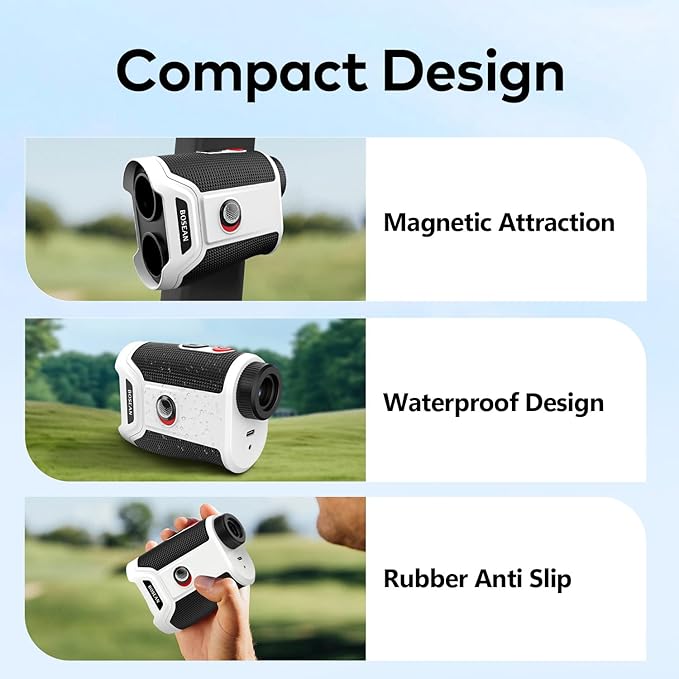 1200 Yards Range Finder Golf with Slope, 7X Magnification Range Finder, Lightweight Portable Rechargeable Rangefinder, Flag Lock Vibration, Switch for Legal, Range Finders for Golf Accessories