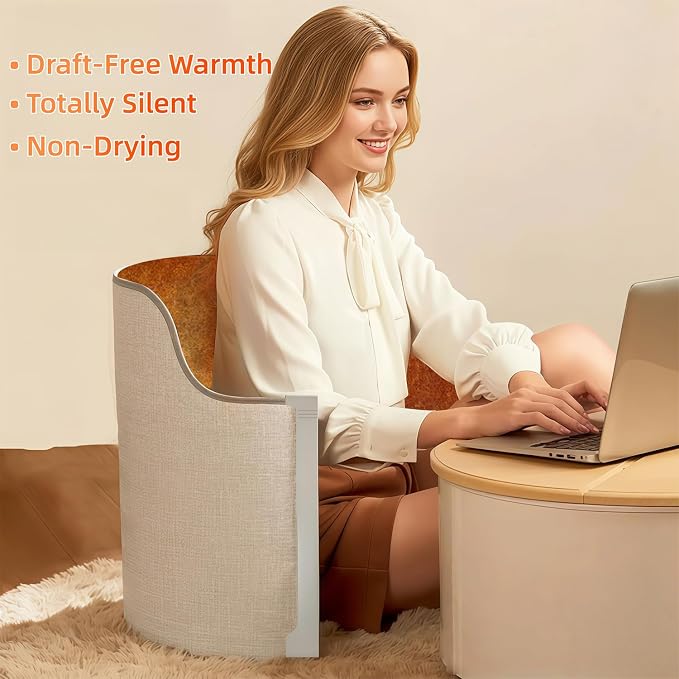 Under Desk Heater, 150W Quiet Foot Warmers for Feet with Detachable Foot Heating Pad, Graphene Radiant Heat Panel with Thermostat & Timer, Portable Energy-Saving for Office/Home chochoyah