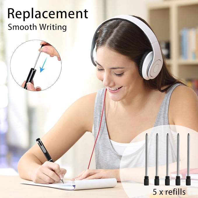 SRVR Hidden Camera Pen — 1080P Spy Pen Camera with Video Recording | 32GB Local Storage, 120-Min Battery, Portable Mini Body Camera | For Meeting & Home Monitoring (Bright Silver)
