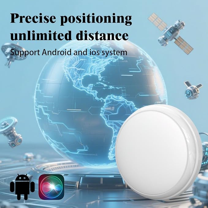 GPS Tracker for Vehicles, No Subscription Required, Magnetic Car Locator Compatible with iOS & Android, IP67 Waterproof Tracking Device, 1-Year Battery Life, Location History & Sharing