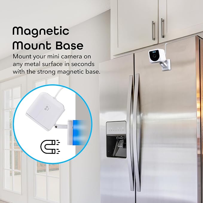 Geeni Mini 1080P Indoor/Outdoor Security Camera 2-Pack, Smart WiFi Cameras with Motion & Sound Detection, Night Vision, 2-Way Audio, Cloud & MicroSD Card Storage, Compatible with Alexa & Google