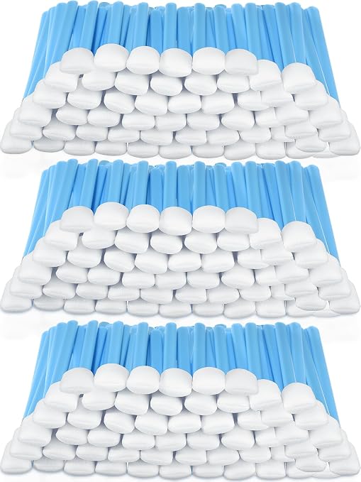 500 Pack Cleaning Swabs 5.1 Inch, Foam Tips Sponge Sticks for Printer, Electronics, Camera, Optical Lens, Sewing Machine(Blue)