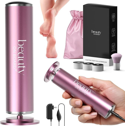 Electric Foot Callus Remover Tool – Aluminum Body Foot Grinder with 60 Sanding Discs, Adjustable Speed Control, Corded Design, 800 RPM Electric Foot File for Exfoliation & Smooth Finish