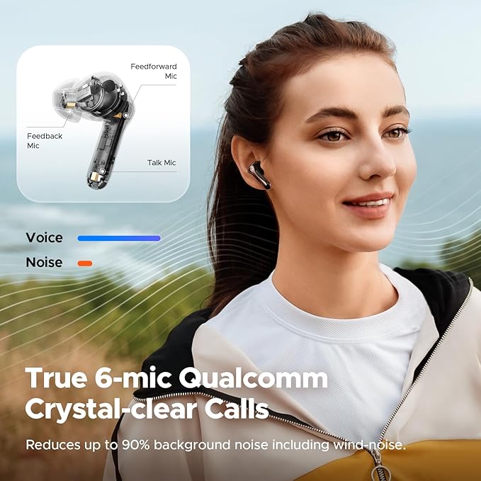 SoundPEATS Air5 Pro Hi-Res Wireless Earbuds, LDAC & aptX Lossless, Audiophile-Grade Sound with Wide Soundstage, 37H Playtime, Bluetooth 5.4, IPX5 Waterproof, Multipoint Connection