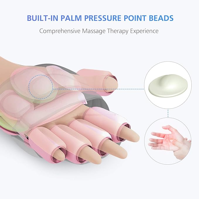 COMFIER FSA Wireless Hand Massager with Heat,3 Levels Compression & Heating,Rechargeable Hand Massager Machine for Carpal Tunnel,【2026】 Gift for Men,Women，HSA