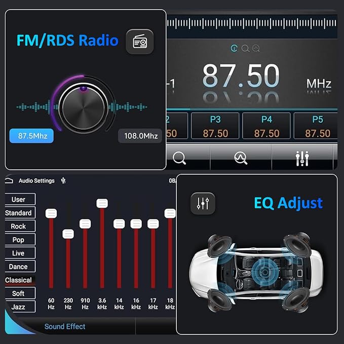 4G+64G Car Stereo for Dodge RAM 1500 Radio 2009-2012: Android 15 Car Radio Upgrade for Dodge Ram 1500 2500 3500, Wireless/Wire Carplay&Android Auto/Bluetooth/WiFi/GPS/FM SWC/Backup Camera