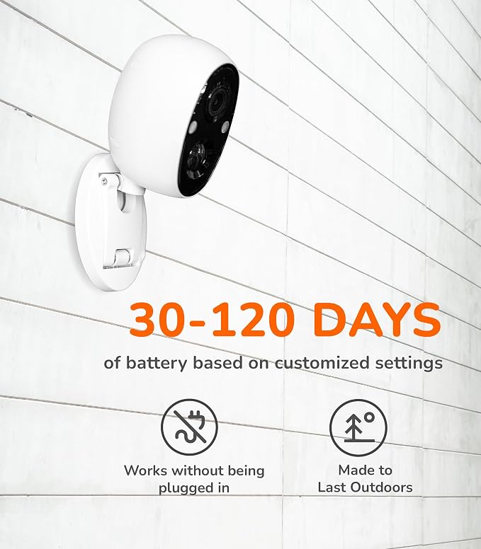 SensForge 2.5K Indoor Outdoor Battery Camera, Dual-Band WiFi, Free AI Human & Pet Detection, 2-Day Cloud + 32GB SD Storage, Spotlight Color Night Vision, Magnetic Mount, Optional AI + Storage Upgrade