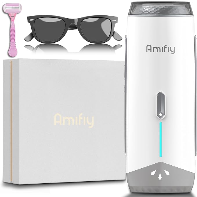Ice Cooling IPL Home Use Hair Removal Device, Laser Hair Removal Machine Painless Epilator for Women Men, 3 Energy Levels & 2 Modes, Face Body Use with Razor & Glasses