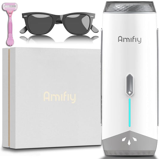 Ice Cooling IPL Home Use Hair Removal Device, Laser Hair Removal Machine Painless Epilator for Women Men, 3 Energy Levels & 2 Modes, Face Body Use with Razor & Glasses
