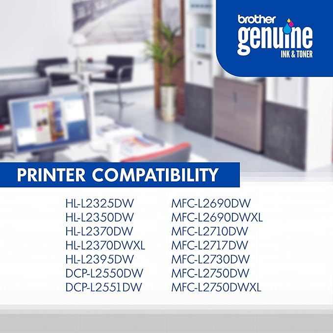Brother Genuine High-Yield Black Toner Cartridge Twin Pack TN760 2Pk, TN7602PK,2 Pack