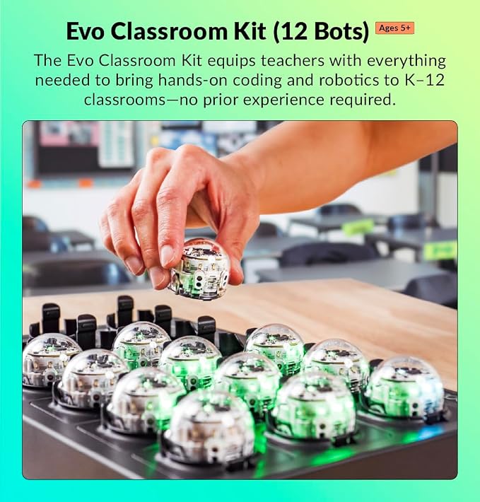 Ozobot Evo 12 Bot Classroom Kit | Ages 5-11 | STEM Coding for Schools