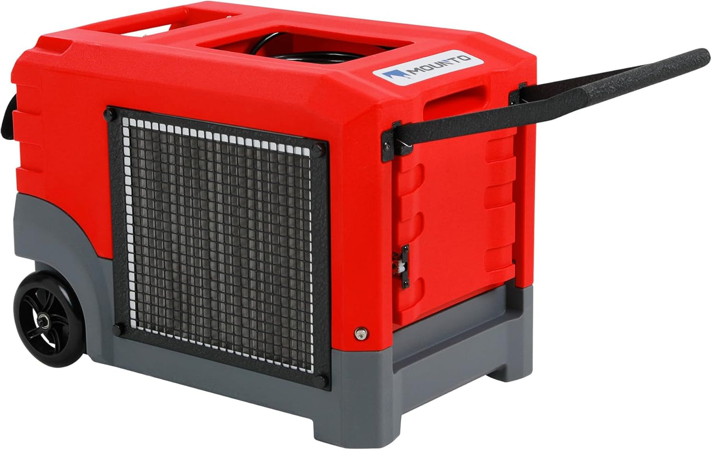 Mounto MOUNTO 268Pints LGR Commercial Compact Dehumidifier with Pump and Drain Hose, LGR Portable Dehumidifier with wheels for Home, Basements, Garages, and Job Sites (Red)