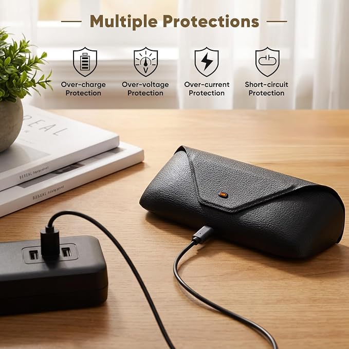 Smart AI Glasses Charging Case Compatible with Ray-Ban Meta Wayfarer/Skyler/Headliner, Oakley Meta HSTN Replacement Charging Station LED Indicator
