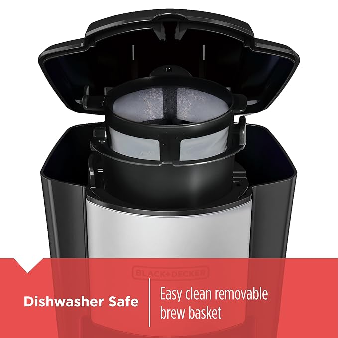 Silonn Ice Maker Countertop & Black+Decker CM618 Single Serve Coffee Maker, Black