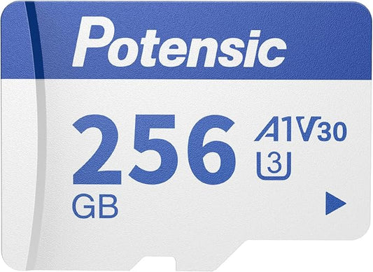 Potensic 256GB Memory Card for Drones, A1, U3, V30, Read Speed up to 100 MB/s