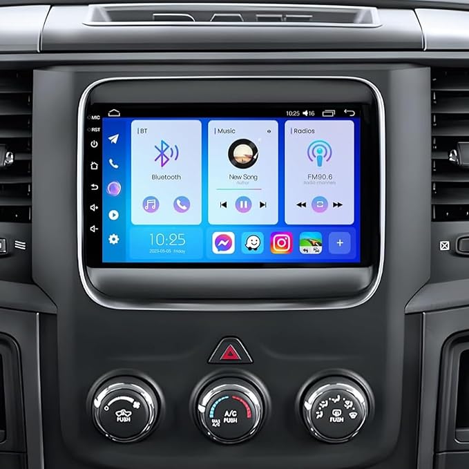 8Core 4+64G Car Radio Stereo Upgrade for Dodge Ram 1500 2500 3500 2013-2018: 7" 1280 * 800 HD Touchscreen, Wireless CarPlay Android Auto GPS Navi 1080P Backup Camera 5G WiFi Bluetooth 5.0 AM/FM SWC