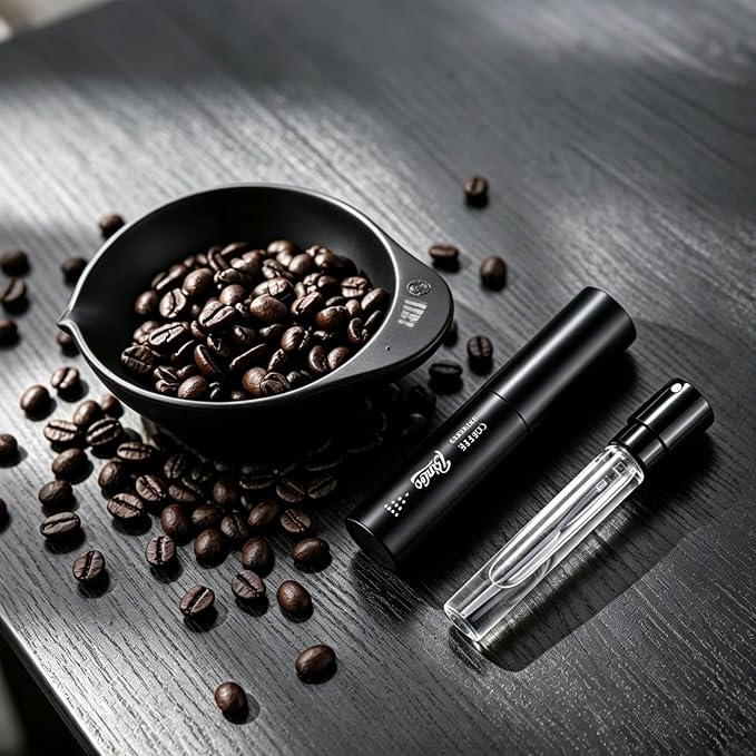 BINCOO Coffee Bean Scale Dosing Cup with LED Espresso&Coffee Scale with timer - Rechargeable，matcha scale Small Coffee Spray Bottle， Precision &Tea Scale & Perfect Coffee Lover Gift（Black）