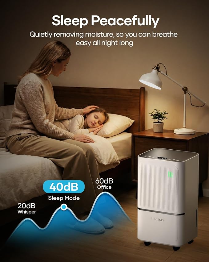 34 Pints Dehumidifier for Basement with Drain Hose Up to 2500 Sq.Ft, Compressor Dehumidifiers for Home, Bedroom, Bathroom, Large Room, 3 Modes, Intelligent Humidistat, Auto Shut-off, 24H Timer, White