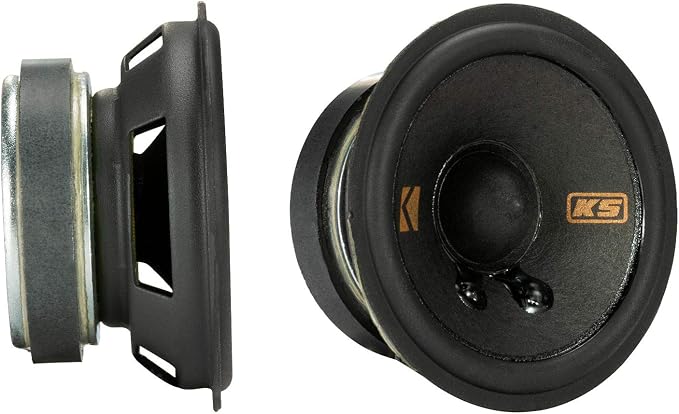 KICKER 47KSC2704 2.75" Mid-Range Speakers, 4ohm with Brackets for Select GM/Chrysler/Subaru/Jeep and Toyota Included