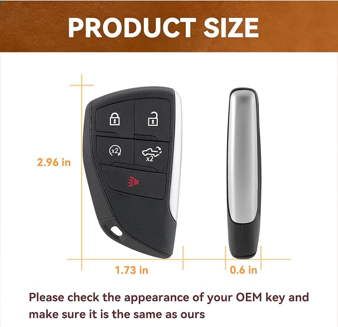 Smart Car Key Fob Replacement for GMC Sierra 1500 2500 3500 Chevy Silverado Truck 2022 2023 2024 2025 Keyless Entry Remote Control 433Mhz YG0G21TB2 13548440 13548437 2PCS ﻿