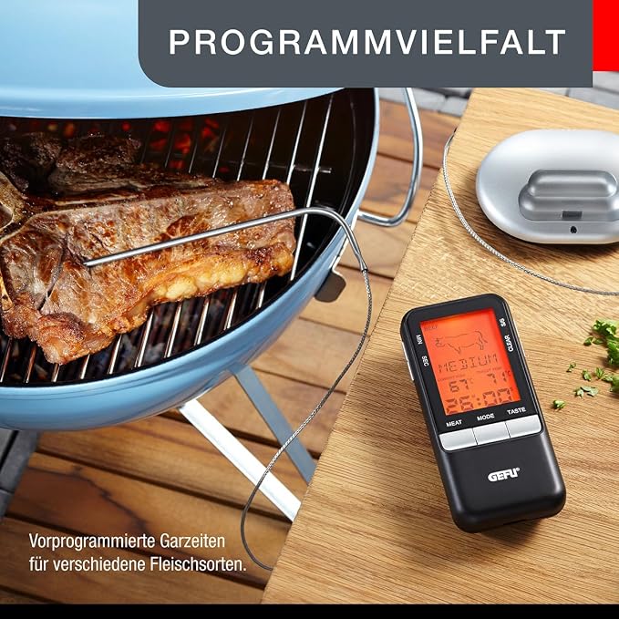 Digital Roast Thermometer - Radio Portable Meat Thermometer for Oven, Grill or Stove Cooking By Gefu