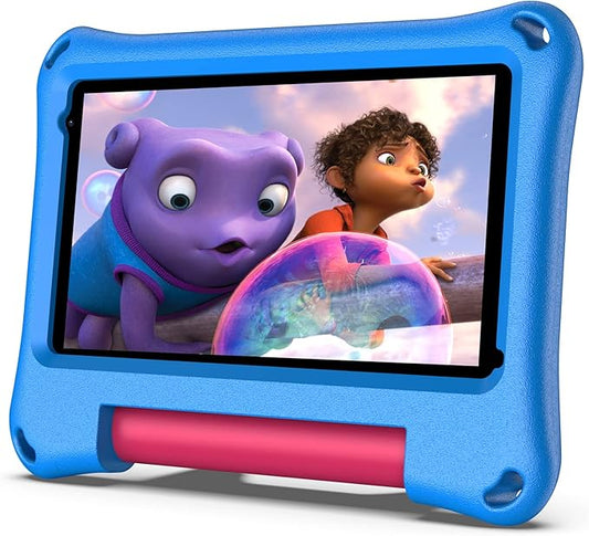 VASOUN Kids Tablet 7 Inch Tablet for Toddlers, Android 13 32GB RAM with WiFi Dual Camera, Parental Control,Bluetooth, Kid-Proof with Case for Boys Girls (Blue)