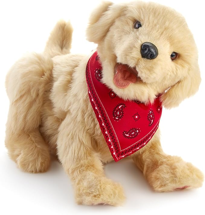 JOY FOR ALL Ageless Innovation Companion Pet for Seniors - Lifelike Animatronic Dog - Realistic Soft-Touch Coat & Heartbeat - Therapy Stuffed Animal - Toy for Alzheimer's & Dementia - Golden Pup | Lifelike & Realistic Companion with Soft Fur, Head and ...