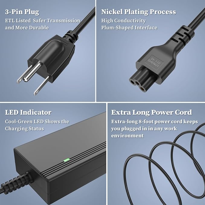 24V Charger for Jackery 1000 880 Power Station 24V 180W Power Supply for Jackery Explorer 1000 Solar Generator Power Adapter Portable Power Station 8FT