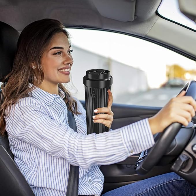 Heated Cup,Car Cup Holder,Intelligent Cooler Mug|One Touch Switch|12 OZ Coffee Mug|Car Smart Heating & Cooling Bottle,Car Coffee Warmer,Chirstmas Gift for Parents and Friends