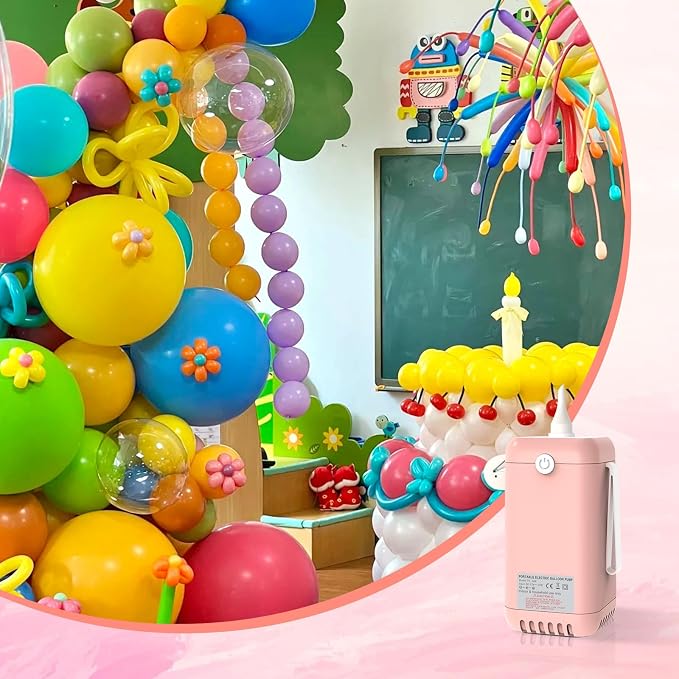 AXHJ Balloon Pump Electric Air Pumps, 2-in-1 Electric Air Balloon Pump，Balloon Inflator for 260q,Foil, Latex Balloons and Sport Balls