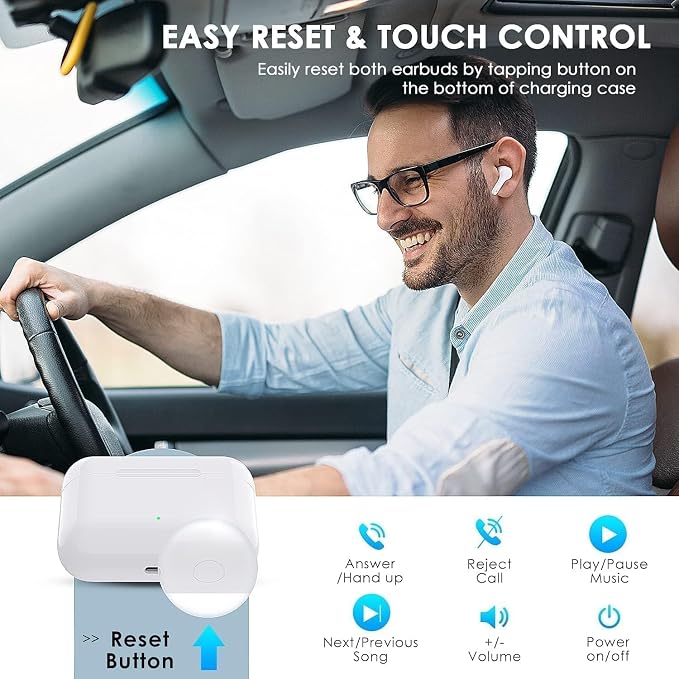 Wireless Ear Buds Airpod Pro (2nd Generation), Bluetooth Headphones with Charging Case Included, Over 42 Hours of Battery Life, Effortless Setup for iOS/Android