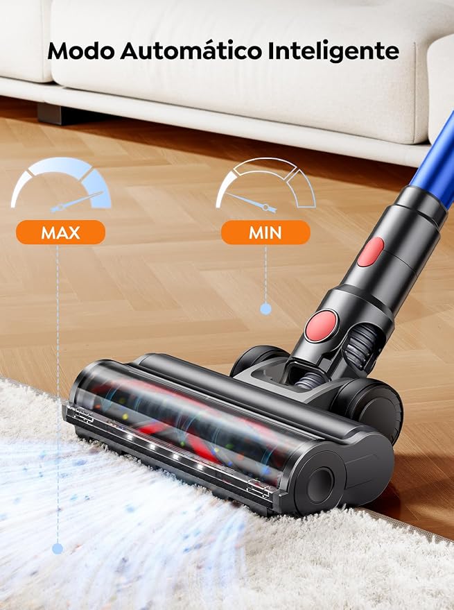 Cordless Vacuum Cleaner, 650W 50KPA 65Min with Extra Mattress Cleaning Tool, Stick Vacuum Cleaners for Home, Self-Standing, Wall Mount Charging, Stick Vacuum Cordless for Floor Pet Hair Carpet