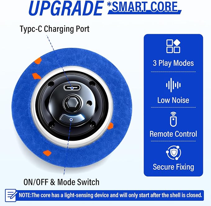 Smart Interactive Dog Toy Ball, Upgrade Automatic 3 Modes Moving Ball with Remote Control for Medium Large Dogs, Rechargeable Waterproof E-TPU Bounce & Rotating Dog Toy to Keep Busy (Dark Blue)