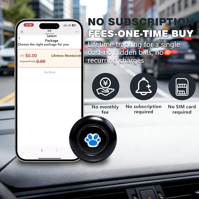 GPS Tracker for Vehicles,GPS Tracker Device for Vehicles No Subscription No Monthly Fee Portable Tracking GPS Tracker for Car Kids Dogs Trucks Magnetic GPS Tracking Device