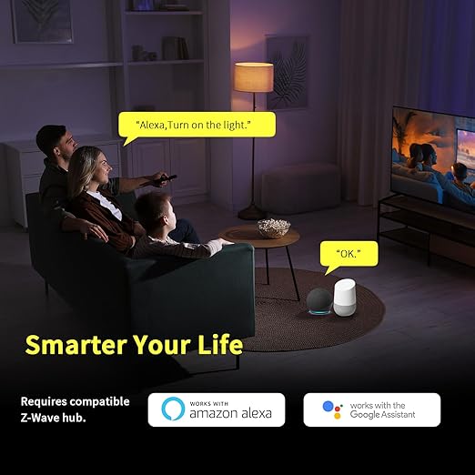 Minoston Smart Plug, Mini Plug-in Z-Wave 800 Series Socket with Built-in Repeater/RangeExtender, Z-Wave Hub Required, Compatible with SmartThings, Wink, Alexa, Google Assistant,FCC Listed, MP21Z