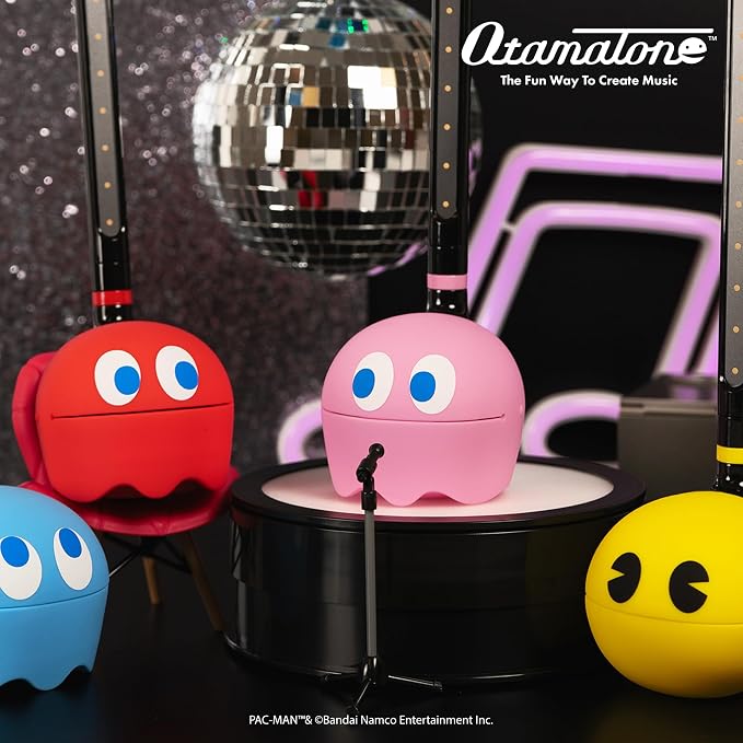 Otamatone PAC-MAN Electronic Musical Instrument Portable Synthesizer Toy from Japan by Maywa Denki – Fun Award-Winning Music Toy for Kids, Teens & Adults [English Instructions] - Pinky