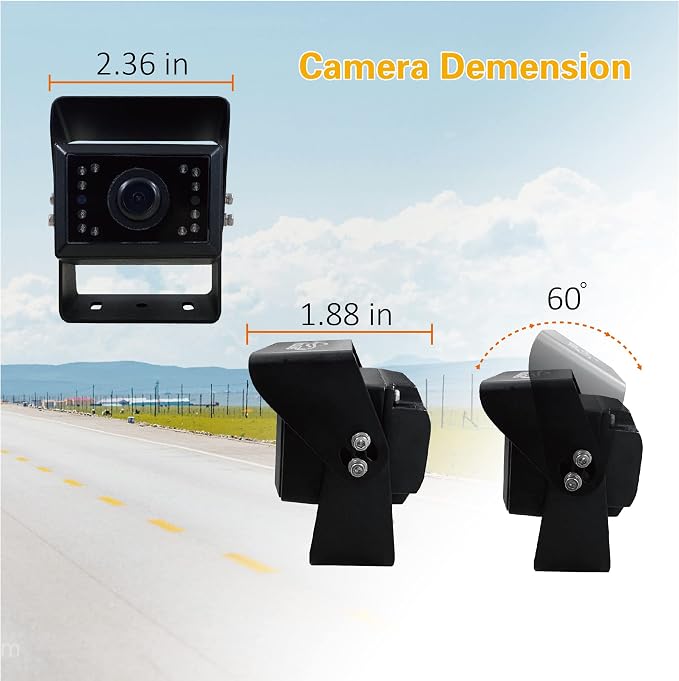 V5M Backup Camera with 49.2FT(15M) Extension Cable Set and VC3 Reversing Camera Bundle Sales