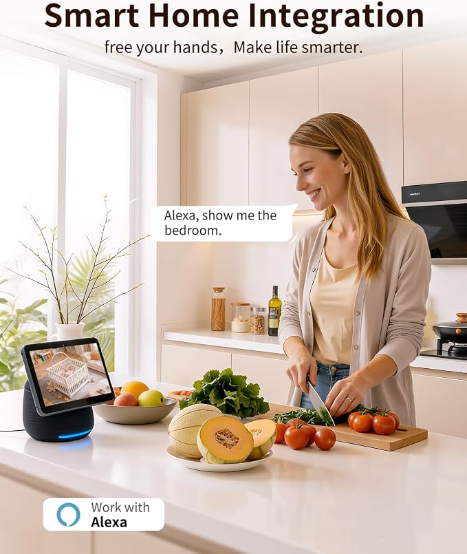 𝟐𝐊 Indoor Cameras for Home Security, for indoor Baby Pet Dog Cat Nanny | Auto tracking,5G&2.4G WiFi,Work with Alexa,AI Voice Output,Instant Alert,Night Vision,IP65