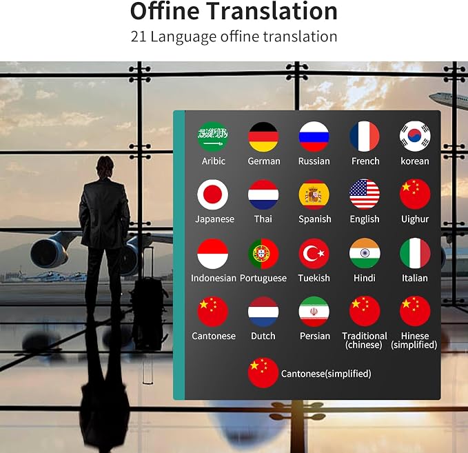 Language Translator Device No WiFi Needed, 2026 Upgraded AI Translator Support ChatGPT,150+ Languages Instant translator Support Offline/Recording/Photo/Voice Translation Real Time for Travel Business