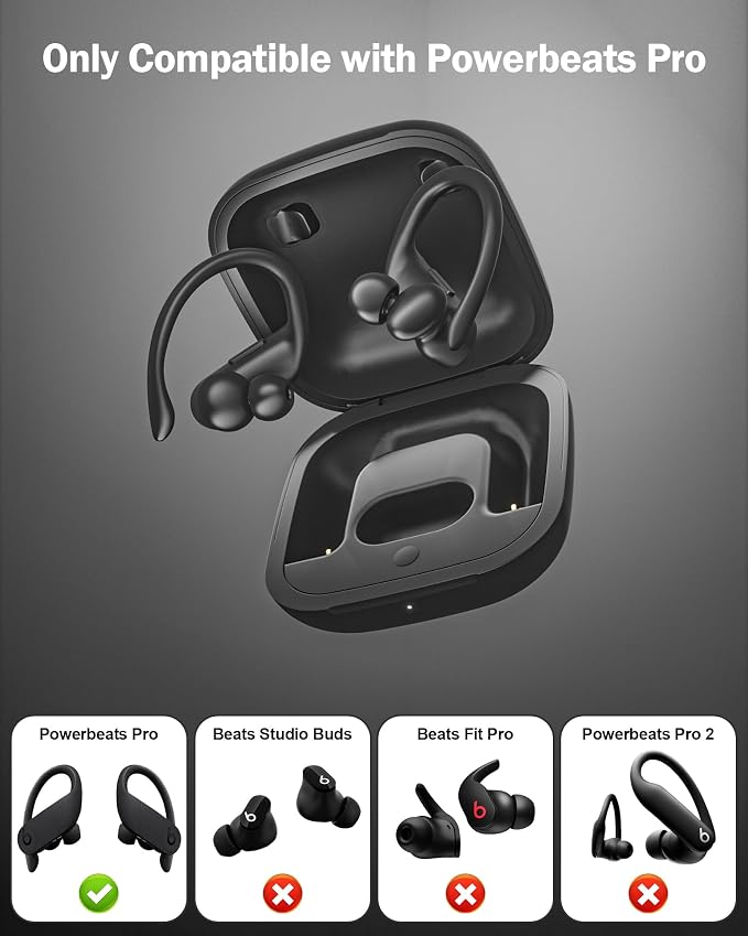 Charging Case Replacement for Powerbeats Pro: Beats Earbuds Charger Case with Bluetooth Pairing Sync Button, 700mAh Battery, Earbuds Not Included