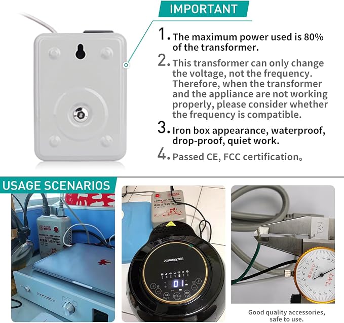 SUNSHUN Step Up Transformer 110v to 220v, 500W Step Up Voltage Converter 110V-120V to 220V-240V Voltage Transformer with Temperture Control Protection for Europe Asia Appliances Used in US