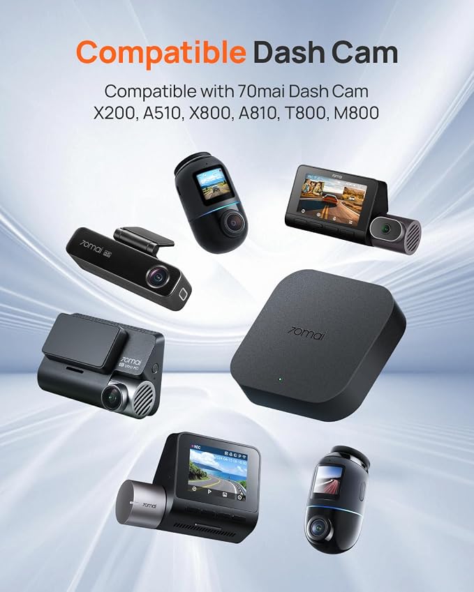 70mai 4G Hardwire Kit UP05, Type-C for Dash Cam A510, X800, A810, T800, A810 Lite, 12V-30V to 5V/2.4A, Remote Monitoring, Low Voltage Protection, 24H Parking Mode, Compatible with AT&T SIM Cards only