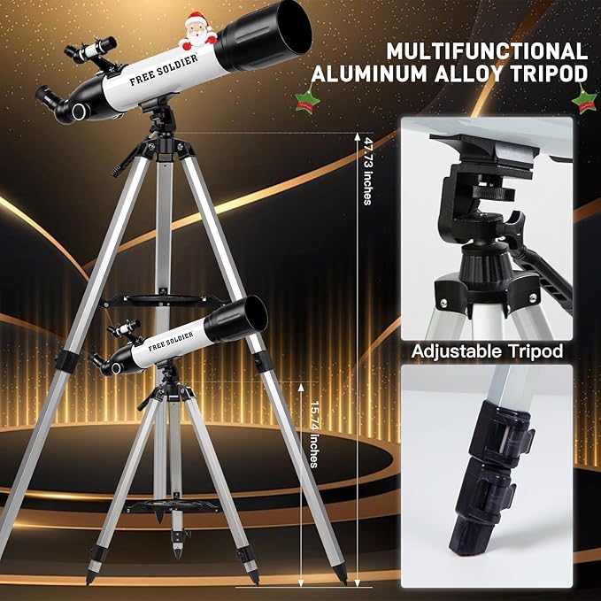 Telescopes for Adults High Powered, 700x90mm AZ Astronomical Professional Refractor Telescope for Beginners Astronomy with Advanced Eyepieces, Cool Astronomy for Christmas, White