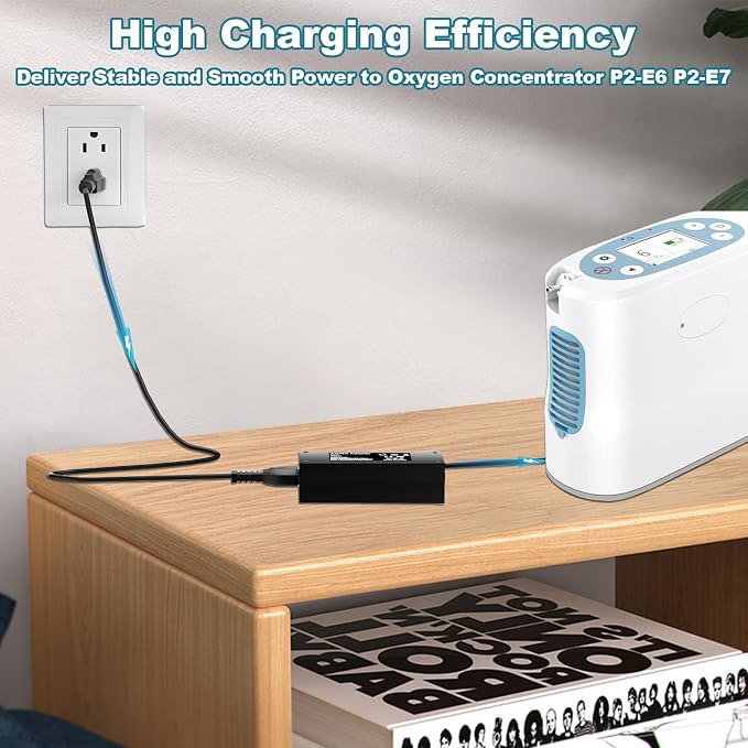 19V Charger for Lifestyle Rhythm Healthcare Portable Oxygen Concentrator Compatible with P2/P2-E6/P2-E7 Power Adapter Cord