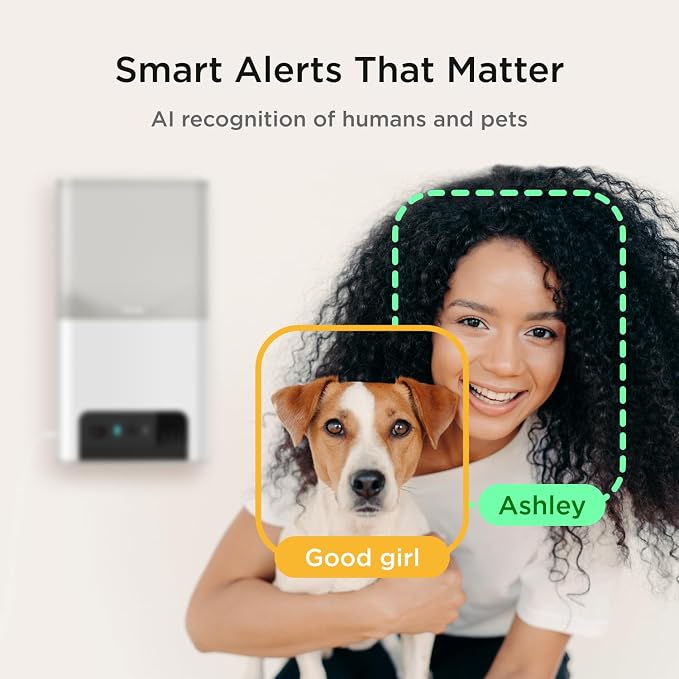 Petcube Bites 2 Lite Interactive WiFi Pet Monitoring Camera with Phone App and Treat Dispenser, 1080p HD Video, Night Vision, Two-Way Audio, Sound and Motion Alerts, Cat and Dog Monitor